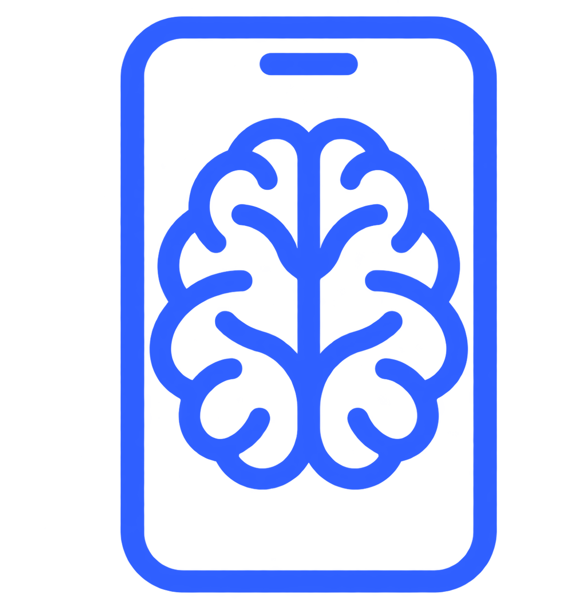 Smart Website 360 logo mark: a phone containing a brain
